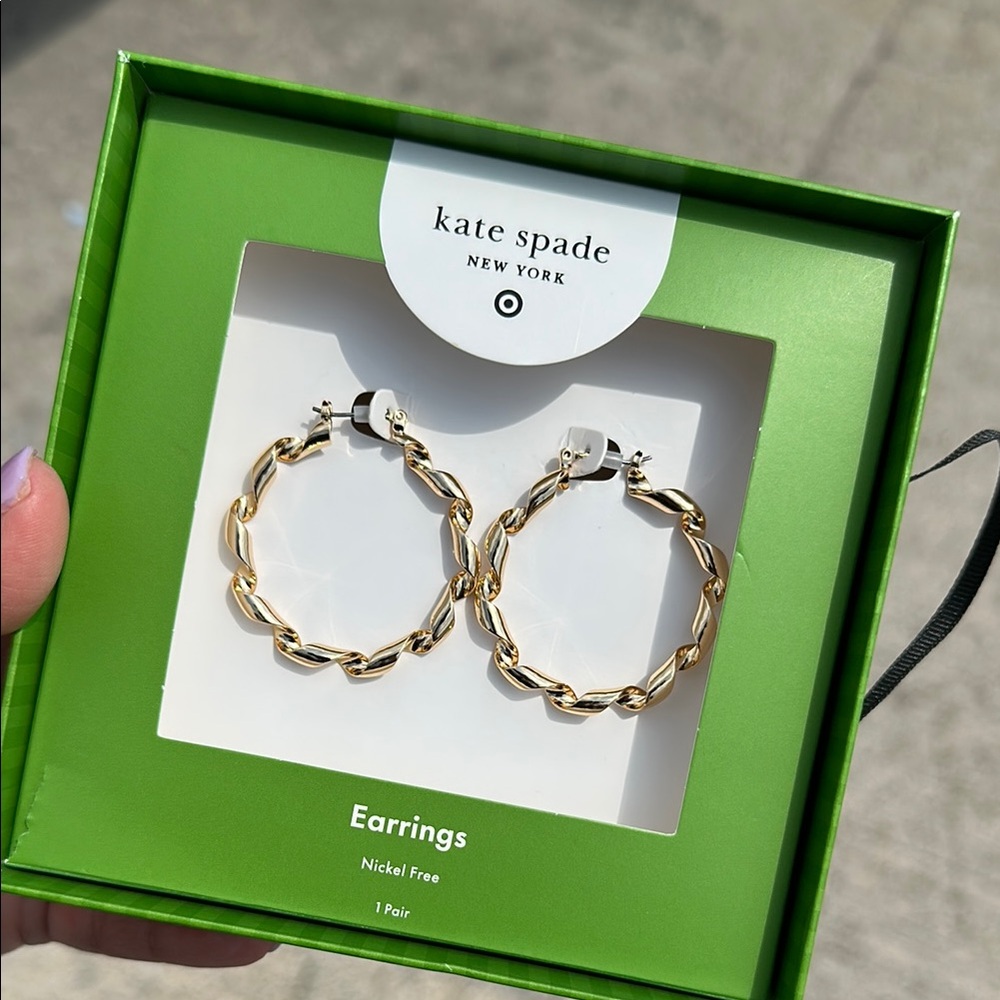 Kate Spade Gold Spiral Hoop Earrings